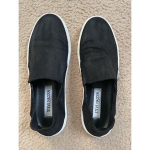 Steve Madden Black Slip On Shoes